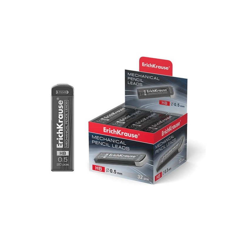 Erichkrause Megapolis Concept - Set di 20 mine di ricambio - 05 mm - HB - Colore nero 32pz 32pz Erichkrause Megapolis Concept - Set di 20 mine di ricambio - 05 mm - HB - Colore nero 32pz 32pz