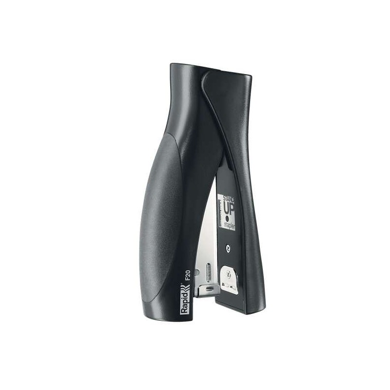Cucitrice verticale Rapid Ultimate F20 - Fino a 20 fogli - Per punti 24/6 e 26/6 - Pinzatura chiusa e con spilli - Colore nero Cucitrice verticale Rapid Ultimate F20 - Fino a 20 fogli - Per punti 24/6 e 26/6 - Pinzatura chiusa e con spilli - Colore nero