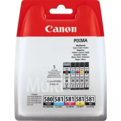 Confezione da 5 cartucce d'inchiostro originali Canon PGI580/CLI581 - 2078C005