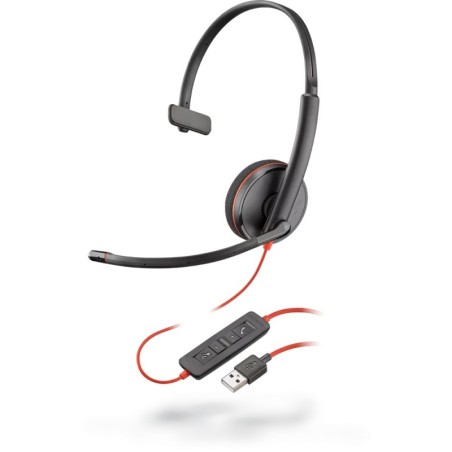 Plantronics Blackwire C3210 USB-A Auricolare mono con microfono - Cuscinetti auricolari imbottiti - Comandi cablati