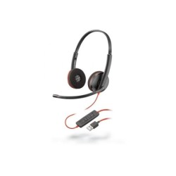 Plantronics Blackwire C3220 USB-A Auriculares con Microfono - Almohadillas Acolchadas - Controles en Cable - Color Negro