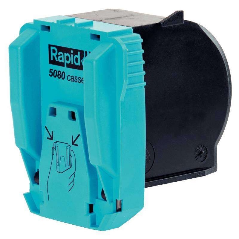 Cartuccia Rapid Staple R5080 - Cuce fino a 80 fogli di carta - Caricamento facile - Brevettata - Colore nero Cartuccia Rapid Staple R5080 - Cuce fino a 80 fogli di carta - Caricamento facile - Brevettata - Colore nero