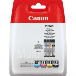 Confezione da 4 cartucce d'inchiostro originali Canon CLI581 - 2103C004/2103C007