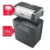 Distruggidocumenti Rexel Momentum x308 - Taglio coriandoli 5x42 mm - Funzionamento ininterrotto 3 minuti - Nero