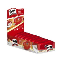Pritt Compact Roller Adhesivo Removible 8.4mm x 10m - Aplicacion Limpia - Preciso y Reciclable