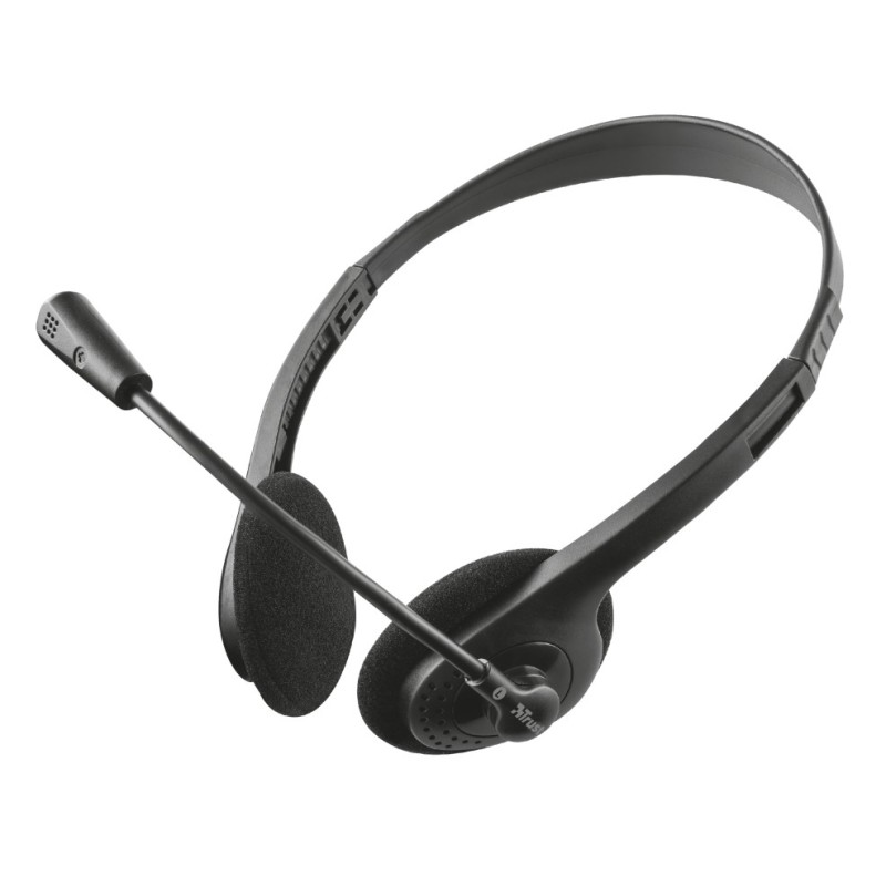 Cuffie Trust Primo Chat con microfono - Controllo volume - Archetto regolabile - Jack da 3,5 mm - Colore nero Cuffie Trust Primo Chat con microfono - Controllo volume - Archetto regolabile - Jack da 3,5 mm - Colore nero