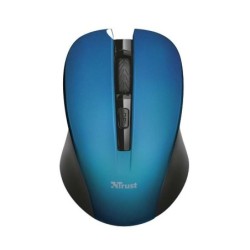 Mouse USB wireless Trust Mydo Silent 1800 dpi - 3 pulsanti silenziosi - Uso ambidestro - Colore Blu/Nero