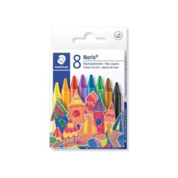 Staedtler Noris 220 Confezione da 8 pastelli rotondi - Diametro 8 mm - Resistenza alla rottura - Colori assortiti