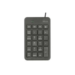 Trust Xalas Teclado Numerico USB - Ultra Delgado - 23 Teclas Perfil Bajo - Cable de 1.50m - Color Negro