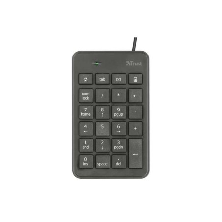 Tastiera numerica USB Trust Xalas - Ultra sottile - 23 tasti a basso profilo - Cavo da 1,50 m - Colore nero