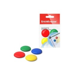 Erichkrause Pack de 8 Imanes - Fijacion de Informacion en Pizarra y Superficies Metalicas - 3cm