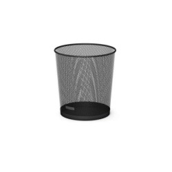 Erichkrause Compass - Papelera de 12L con Base Redonda - Elaborada en Acero Inoxidable - Color Negro