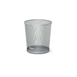 Erichkrause Compass - Papelera de 12L - Base Redonda - Acero Inoxidable - Color Plata
