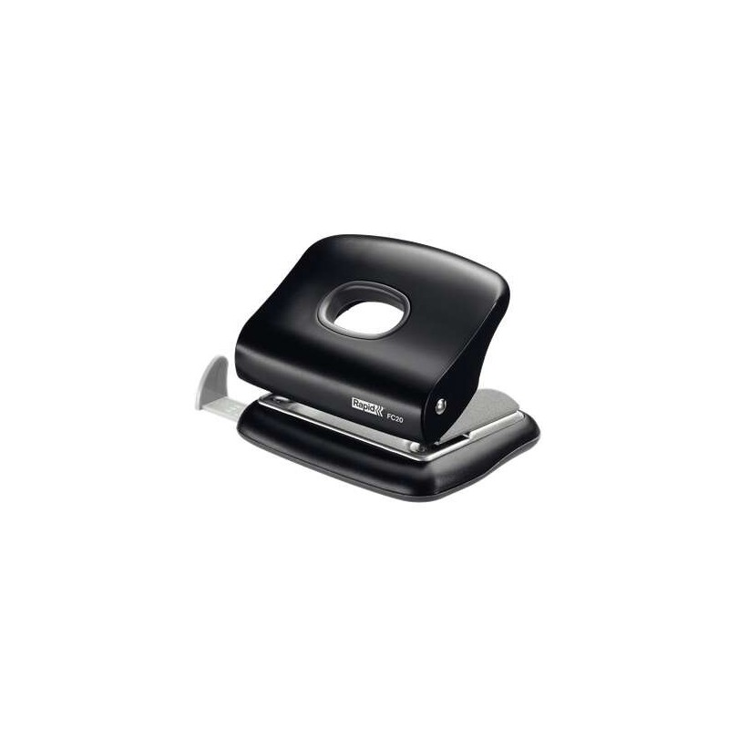 Perforatrice Rapid FC20 - Fino a 20 fogli - Svuotamento facile - Perforatrici da 5,5 mm - Colore nero Perforatrice Rapid FC20 - Fino a 20 fogli - Svuotamento facile - Perforatrici da 5,5 mm - Colore nero