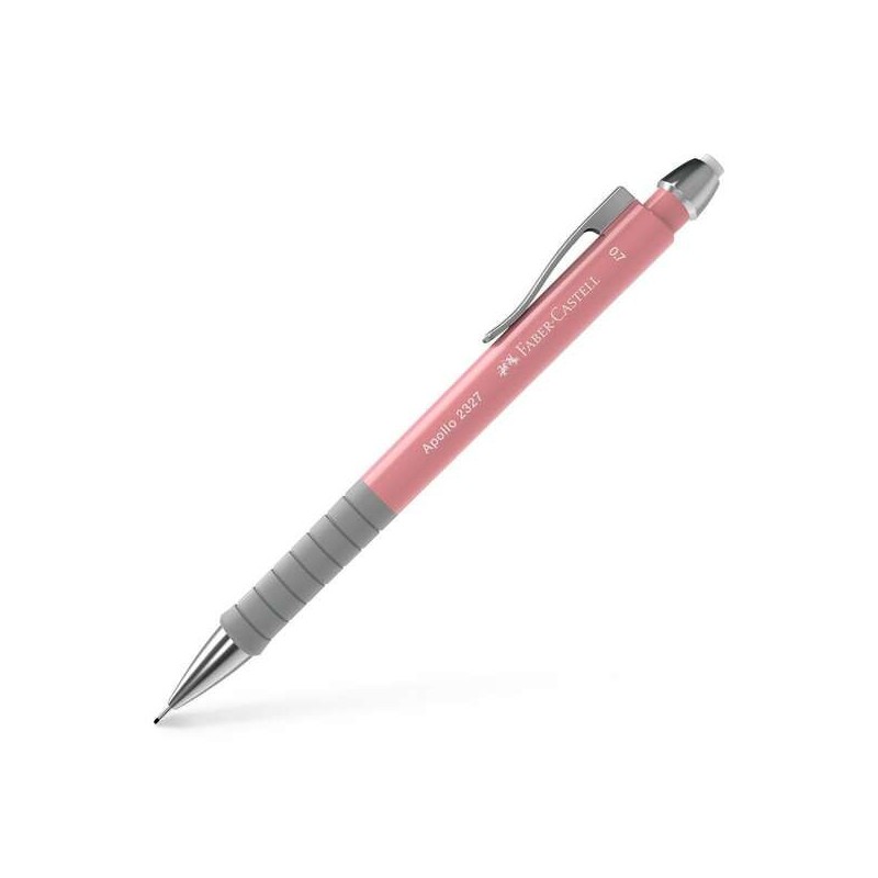 Faber-Castell Apollo Portamine - Corsa 0,7 mm - Impugnatura ergonomica - Gomma integrata - Corpo rosa Faber-Castell Apollo Portamine - Corsa 0,7 mm - Impugnatura ergonomica - Gomma integrata - Corpo rosa