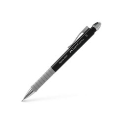 Faber-Castell Apollo Portamine - Corsa 0,7 mm - Impugnatura ergonomica - Gomma integrata - Corpo nero