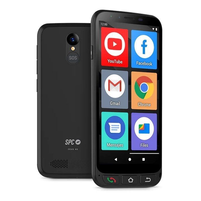 SPC Zeus 4G Pro Smartphone 5.5" - Especial para Personas Mayores - Boton SOS - Capacidad 64GB - 4GB de RAM - Color Negro SPC Zeus 4G Pro Smartphone 5.5" - Especial para Personas Mayores - Boton SOS - Capacidad 64GB - 4GB de RAM - Color Negro