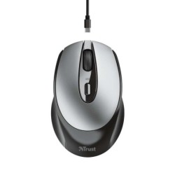 Mouse wireless ricaricabile USB Trust Zaya 1600 dpi - 3 pulsanti - Uso ambidestro - Colore grigio/nero