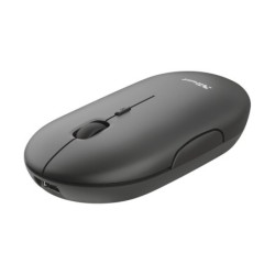 Mouse Wireless Ricaricabile Trust Puck 1600 dpi - 3 Pulsanti Silenziosi - Ultra Sottile - Uso Ambidestro - Colore Nero