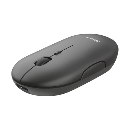 Mouse Wireless Ricaricabile Trust Puck 1600 dpi - 3 Pulsanti Silenziosi - Ultra Sottile - Uso Ambidestro - Colore Nero
