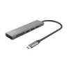 Trust Halyx Hub USB-C 3 Puertos USB-A + Lector de Tarjetas SD/MicroSD - Compatible con SDHC y SDXC - Hasta 5Gbps - Aluminio