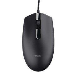 Mouse USB Trust Basi 1200 dpi - 3 pulsanti - Uso ambidestro - Cavo da 1,60 m - Colore nero