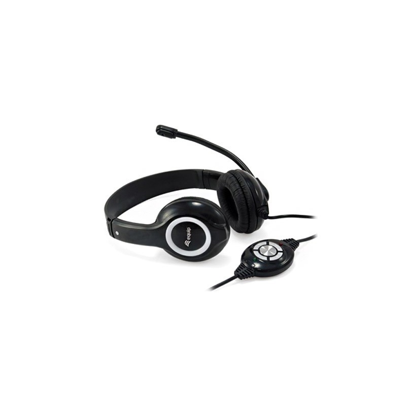 Equipaggia le cuffie con microfono USB - Controllo volume - Nero Equipaggia le cuffie con microfono USB - Controllo volume - Nero