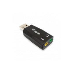 Equip Adaptador de Audio USB / Jack 3.5mm - Color Negro