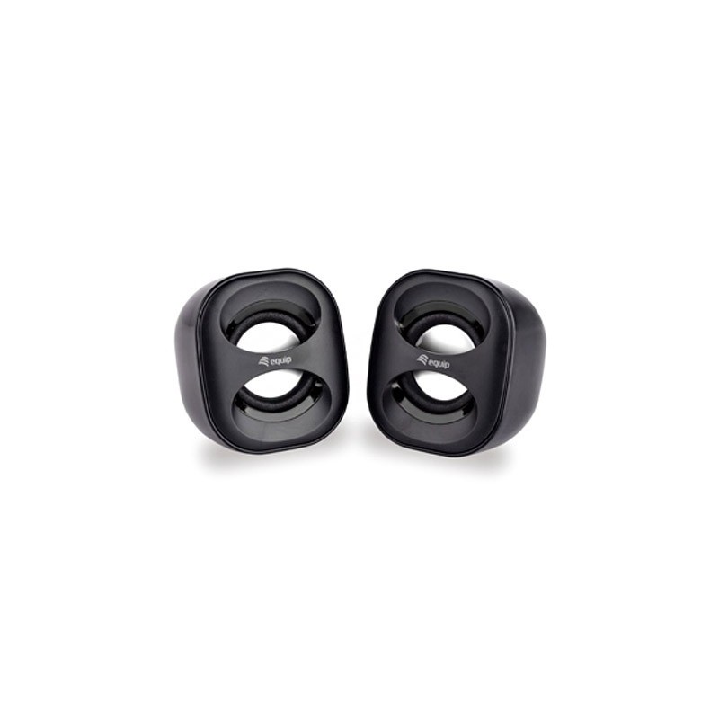 Equip Life Mini Altavoces USB 2.0 6W - Conector Jack 3.5mm - Control en Cable - Color Negro Equip Life Mini Altavoces USB 2.0 6W - Conector Jack 3.5mm - Control en Cable - Color Negro