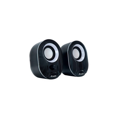 Equip Life Altavoces 2.0 USB 6W - Conector Jack 3,5 mm - Control en Altavoz - Color Negro/Blanco