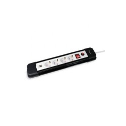 Multipresa Equip - 4 Prese Schuko + 2 USB - Interruttore On/Off - Cavo da 1,50 m
