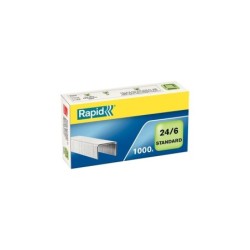 Scatola Rapid da 1000 Punti Comfort 24/6 - Cuci fino a 20 Fogli - Filo Flessibile 20pz 20pz