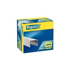 Rapid Confort Caja de 5000 Grapas 24/6 - Hasta 20 Hojas - Alambre Flexible - Patilla de 6mm