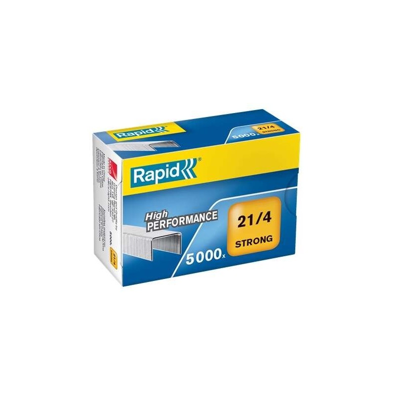 Rapid Caja de 5000 Grapas 21/4 - Alambre Reforzado Galvanizado - Patilla de 4mm Rapid Caja de 5000 Grapas 21/4 - Alambre Reforzado Galvanizado - Patilla de 4mm