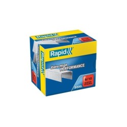 Scatola Rapid Super Resistente da 5000 Graffette 9/10 - Da 40 a 70 Fogli - Filo Zincato Super Rinforzato - Perno da 10mm