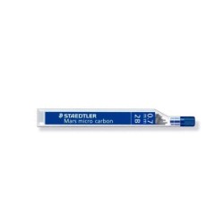 Tubo Staedtler Mars Micro Carbon 250 da 12 mine in grafite - Durezza 2B - Corsa 0,7 mm - Alta resistenza 12pz 12pz