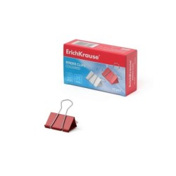 Clip Erichkrause per carte colorate - 25 mm - Resistenza migliorata - Capacità fino a 110 fogli - Colore metallizzato