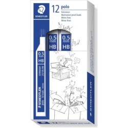 Tubo Staedtler Polo 257 con conduttori in grafite - Graduazione HB - Corsa 0,5 mm 12pz 12pz