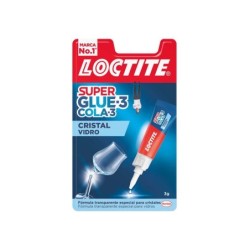 Loctite Superglue-3 Crystal 3gr - Adesivo Liquido per Vetro e Metallo - Tripla Resistenza all'Acqua, agli Urti e alla Temperatur