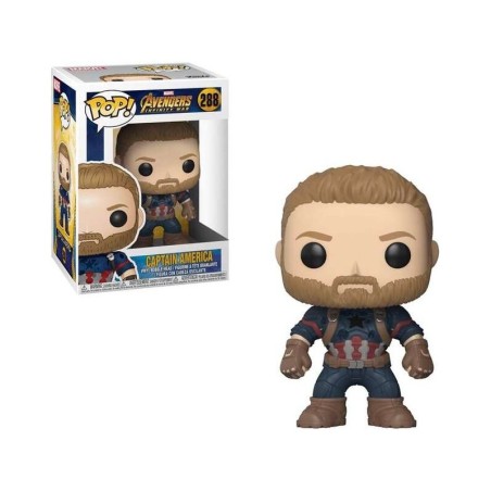 Funko Pop Marvel Avengers Infinity War Capitan America - Figura de Vinilo - Altura 9cm aprox.