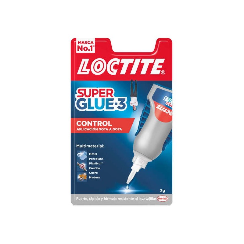 Loctite Superglue-3 Control 3gr - Adhesivo Extrafuerte - Resistente al Agua - Transparente y Duradero Loctite Superglue-3 Control 3gr - Adhesivo Extrafuerte - Resistente al Agua - Transparente y Duradero