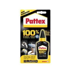 Pattex 100% Adhesivo Versatil - 50gr - 100% Ingredientes Activos - 0% Disolventes - Fuerte en Cualquier Condicion