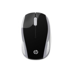 HP 200 Raton Inalambrico USB 1000dpi - 3 Botones - Uso Ambidiestro - Color Negro/Plata