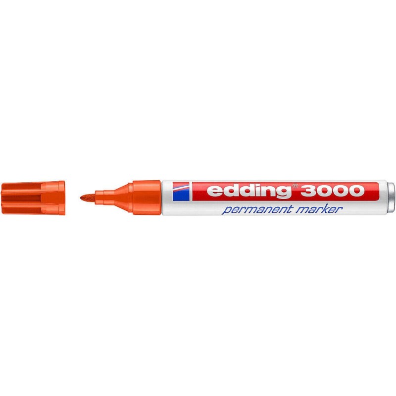 Pennarello indelebile Edding 3000 - Punta tonda da 1,5 mm - Linea tra 1,5 e 3 mm - Ricaricabile - Asciugatura rapida - Colore ar Pennarello indelebile Edding 3000 - Punta tonda da 1,5 mm - Linea tra 1,5 e 3 mm - Ricaricabile - Asciugatura rapida - Colore ar