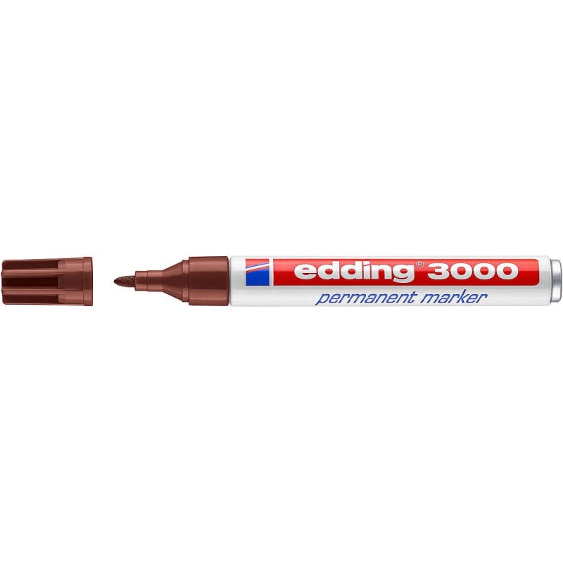 Pennarello indelebile Edding 3000 - Punta tonda da 1,5 mm - Linea tra 1,5 e 3 mm - Ricaricabile - Asciugatura rapida - Colore ma Pennarello indelebile Edding 3000 - Punta tonda da 1,5 mm - Linea tra 1,5 e 3 mm - Ricaricabile - Asciugatura rapida - Colore ma