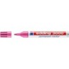 Edding 3000 Rotulador Permanente - Punta Redonda de 1.5mm - Trazo entre 1.5 y 3mm - Recargable - Secado Rapido - Color Rosa