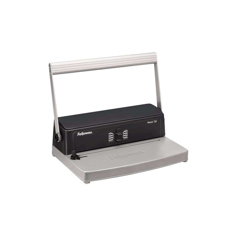 Fellowes Metal 50 Encuadernadora Manual A4 de Espiral Metalico - Perfora hasta 12 Hojas - Encuaderna hasta 450 Hojas Fellowes Metal 50 Encuadernadora Manual A4 de Espiral Metalico - Perfora hasta 12 Hojas - Encuaderna hasta 450 Hojas