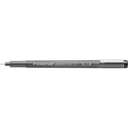 Staedtler Pigment Liner 308 Pennarello calibrato - Tratto 0,1 mm - Asciugatura rapida - Colore nero 10pz 10pz