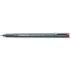 Staedtler Pigment Liner 308 Pennarello calibrato - Tratto 0,3 mm - Asciugatura rapida - Colore rosso 10pz 10pz