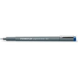 Staedtler Pigment Liner 308 Pennarello calibrato - Tratto 0,3 mm - Asciugatura rapida - Colore blu 10pz 10pz
